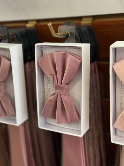 Dusty Rose Bow tie & Pocket Square set.
