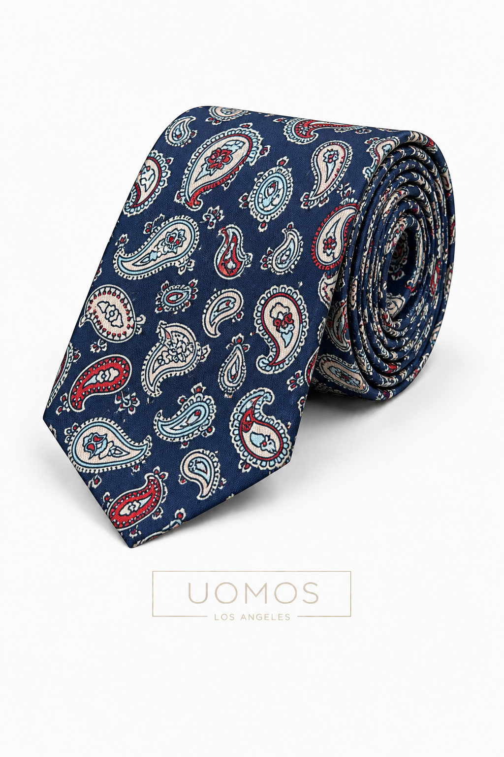 Necktie Paisley Navy & Red