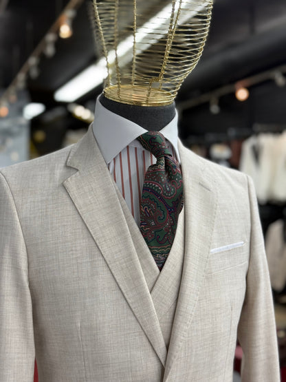 Necktie Big Paisley Green