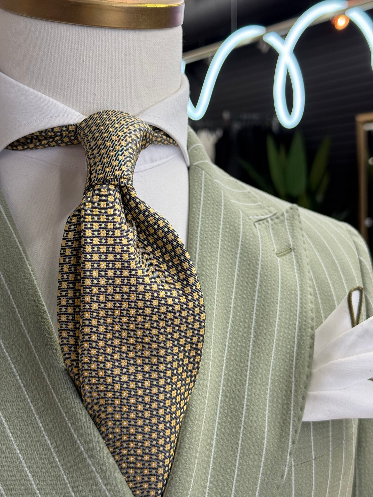 Necktie Yellow and Green