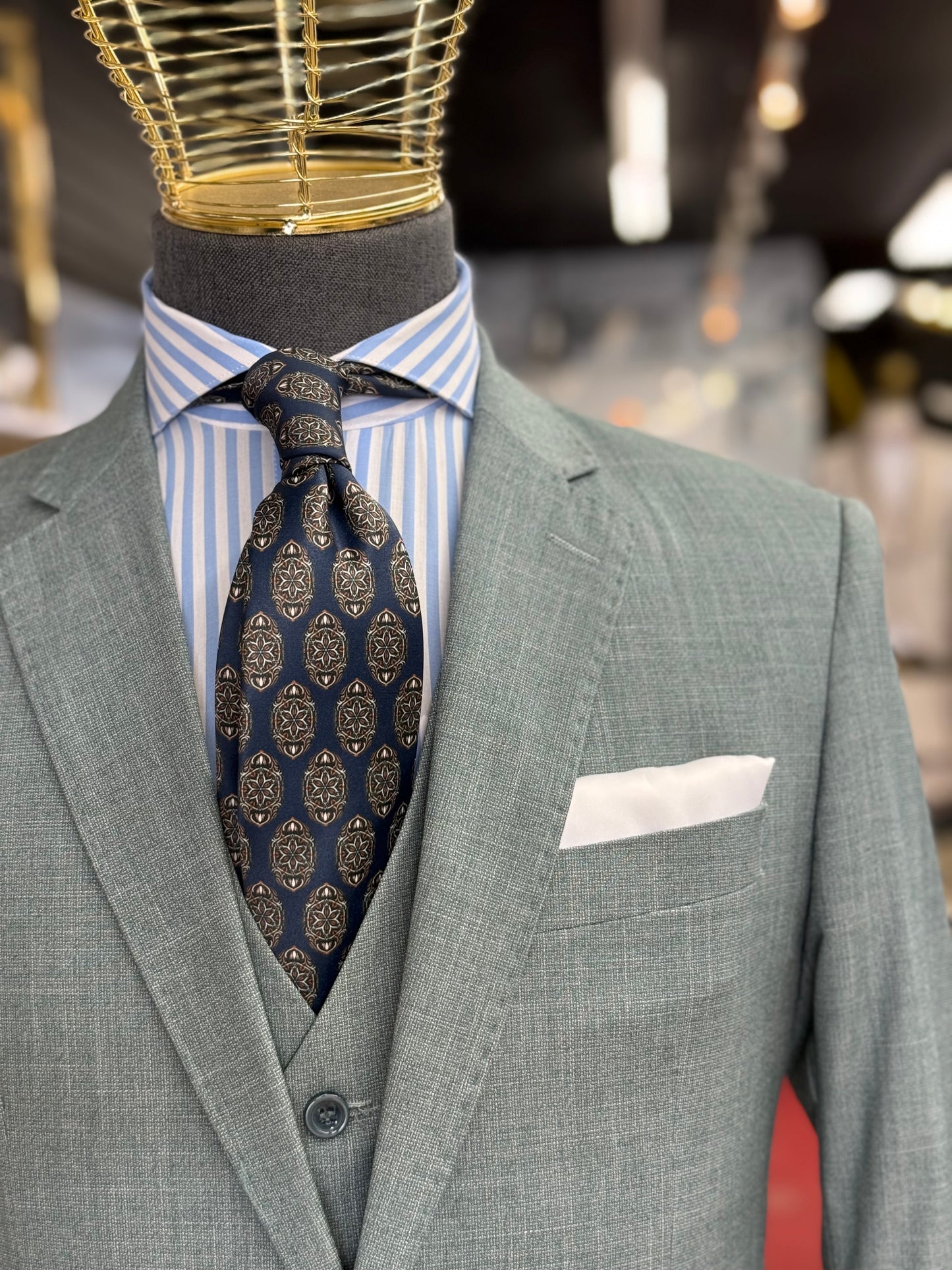 Necktie Medallion Midnigth & Bronce