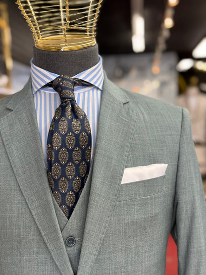 Necktie Medallion Midnigth & Bronce