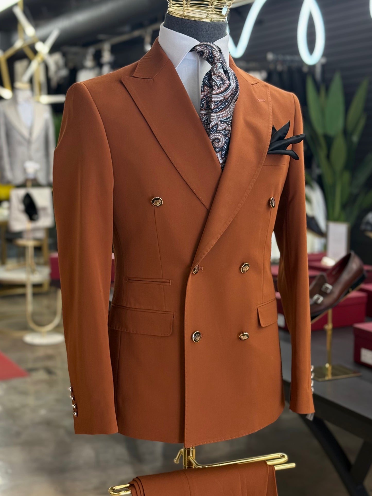 Terracota Double-Breasted Suit