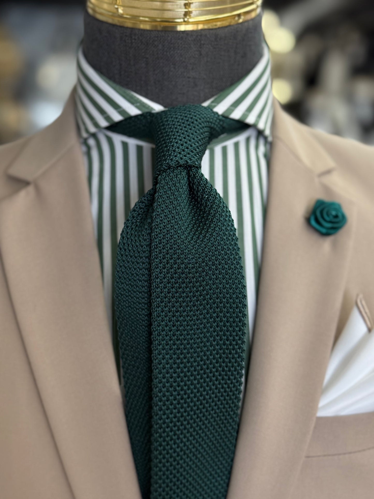 Knitted Hunter Green Necktie