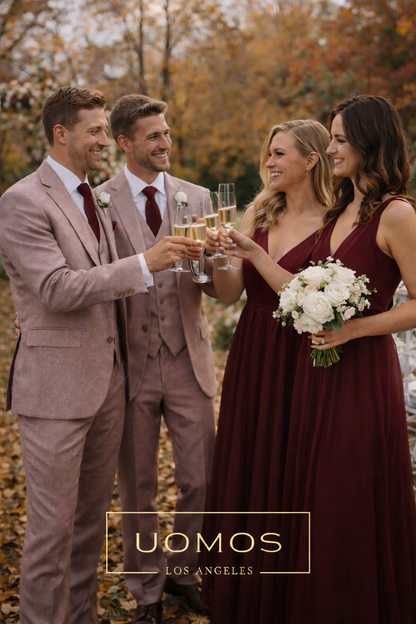 Burgundy Deep Wine Tie & Pocket Square Set