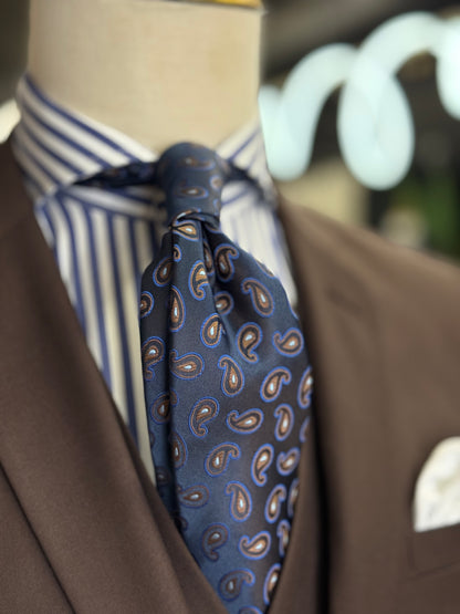 Necktie Midnight & Brown Med Peasley