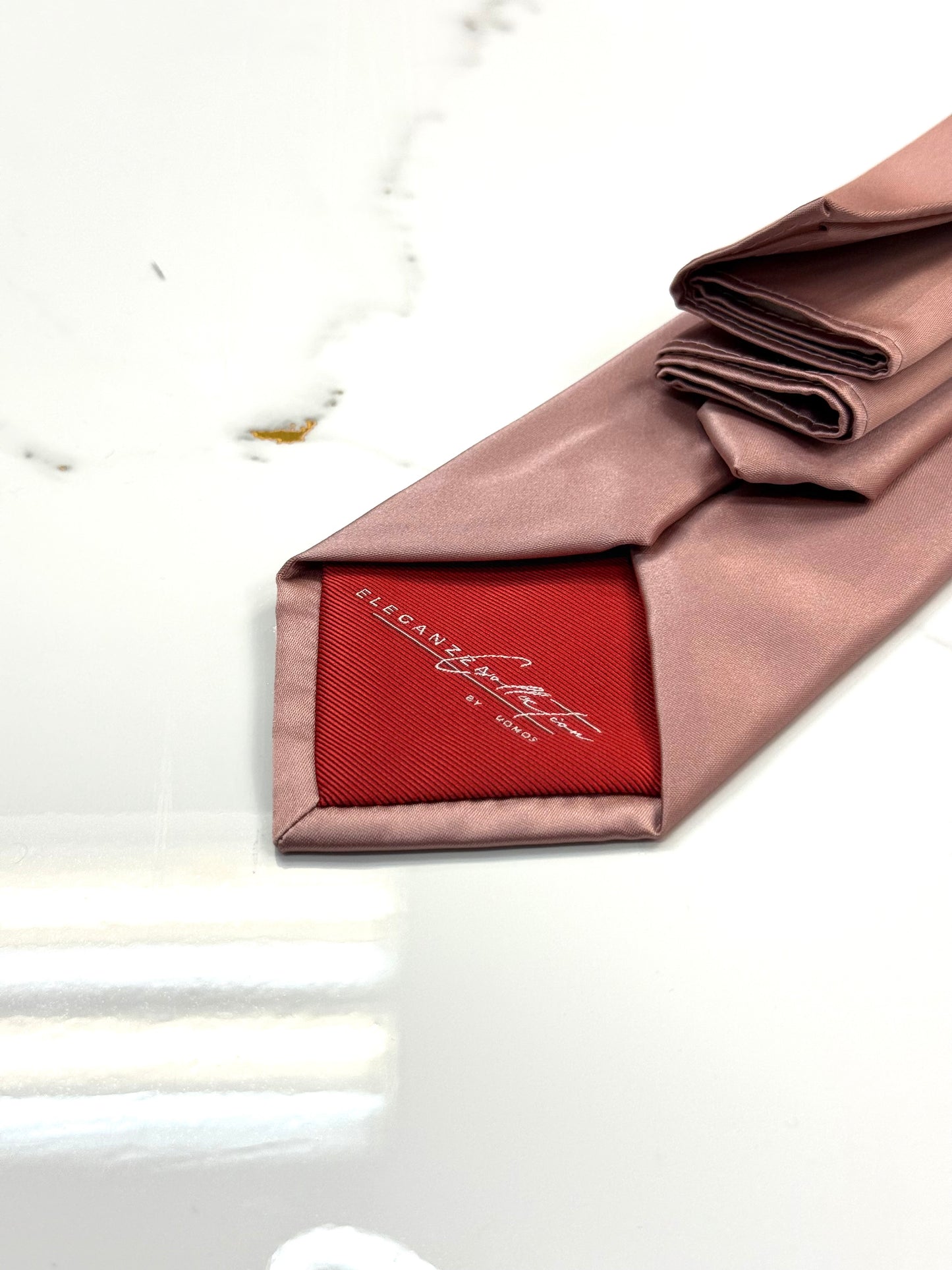 Mauve Tie & Pocket Square Set