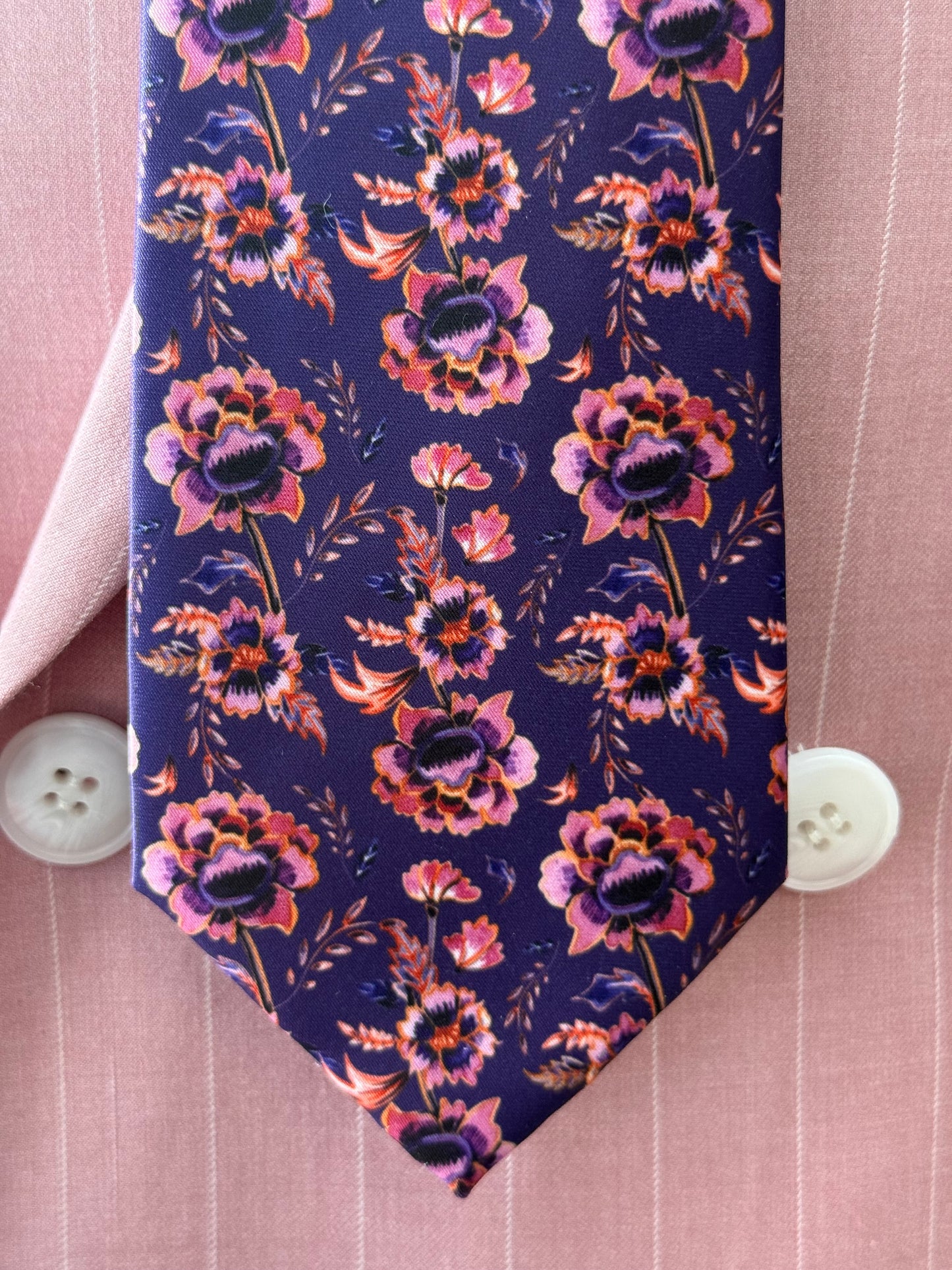 Necktie Floral Pink & Purple