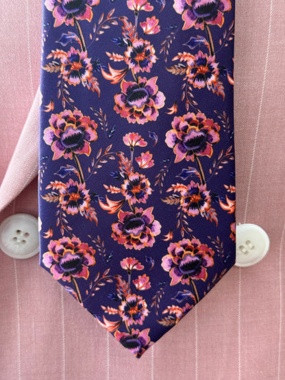 Necktie Floral Pink & Purple