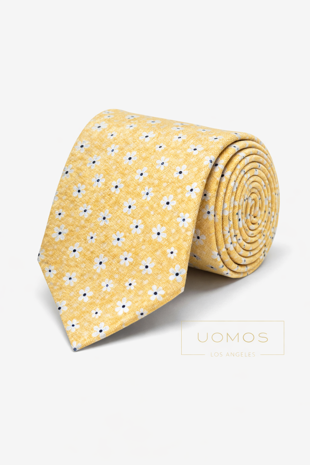 Necktie Floral Yellow & White