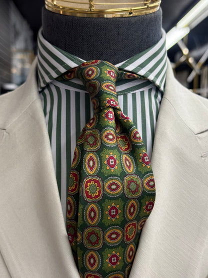 Necktie Green Medallion