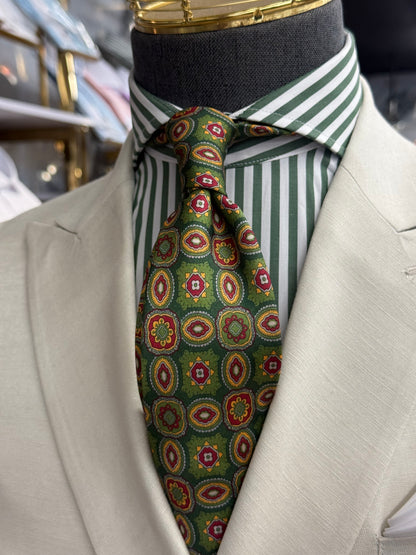 Necktie Green Medallion