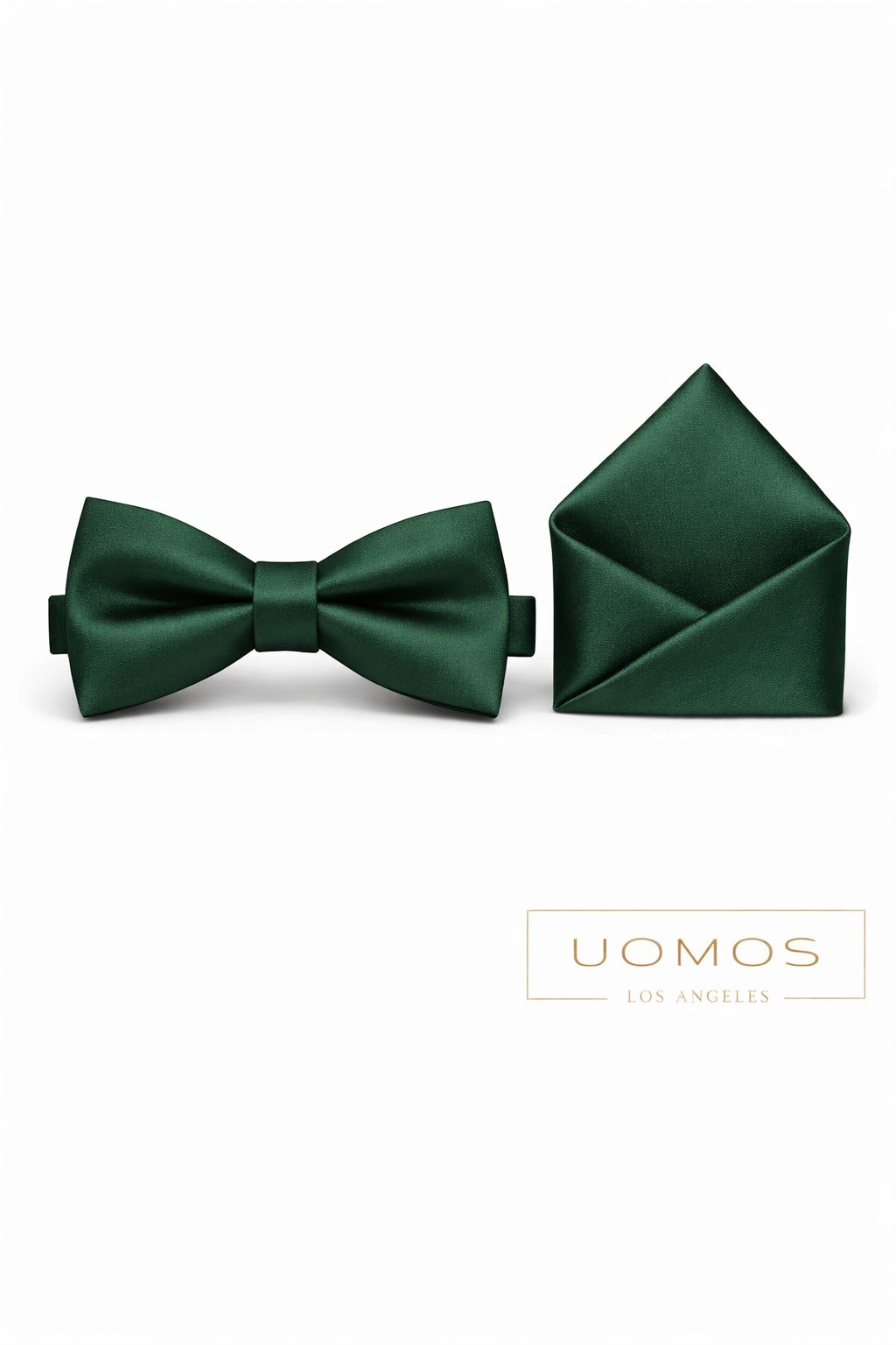 Hunter Green Bow tie & Pocket Square set.