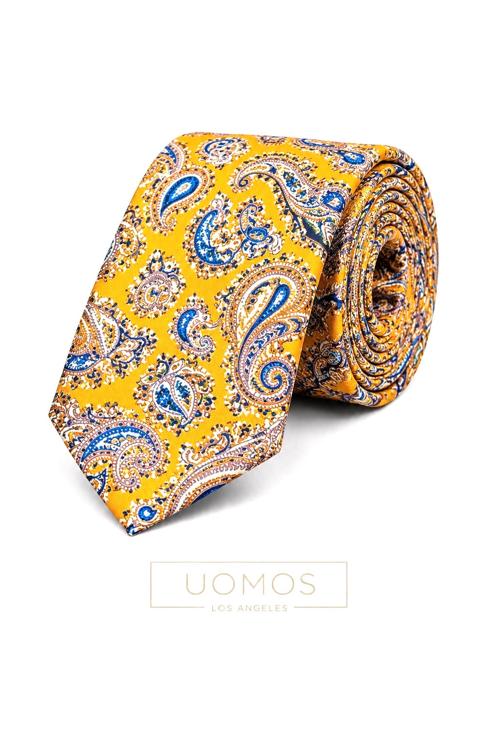 Necktie Golden Saffron Paisley