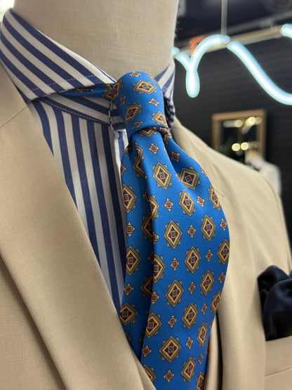 Necktie Royal & Gold Geometric