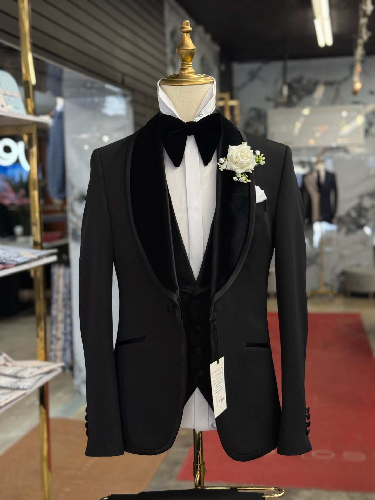 Black Shawl Lapel Velvet Edition
