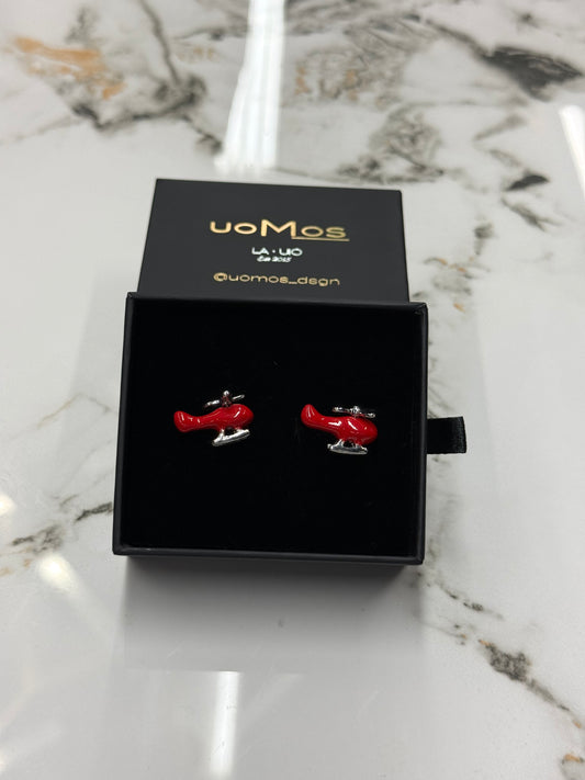 Red Helicopter Cufflinks