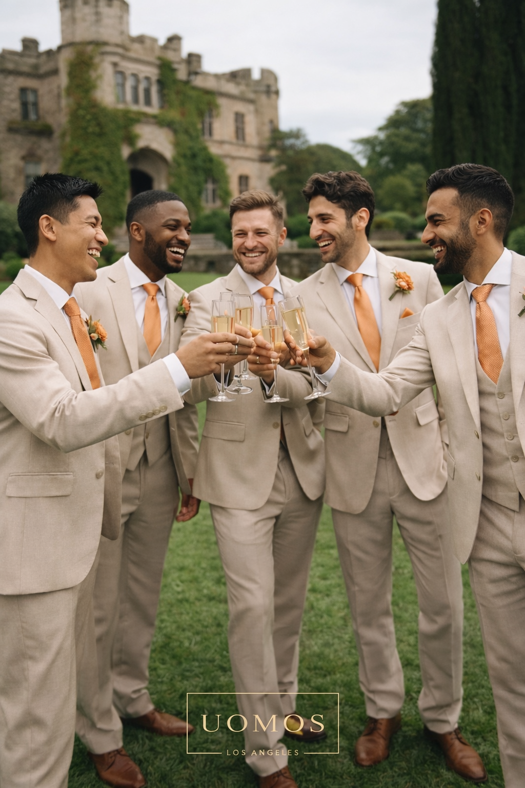 Sunset Terracota Tie & Pocket Square Set