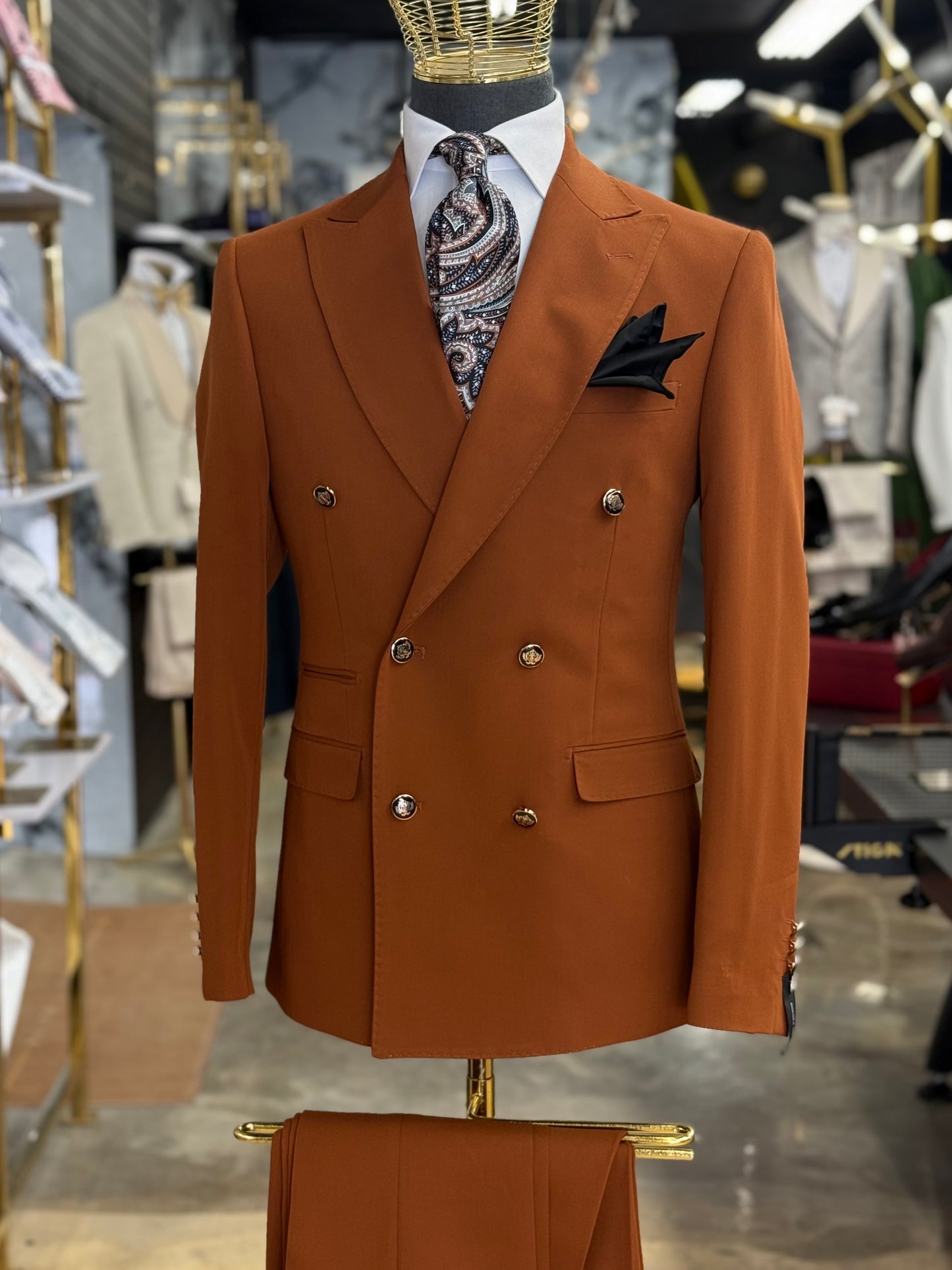 Terracota Double-Breasted Suit