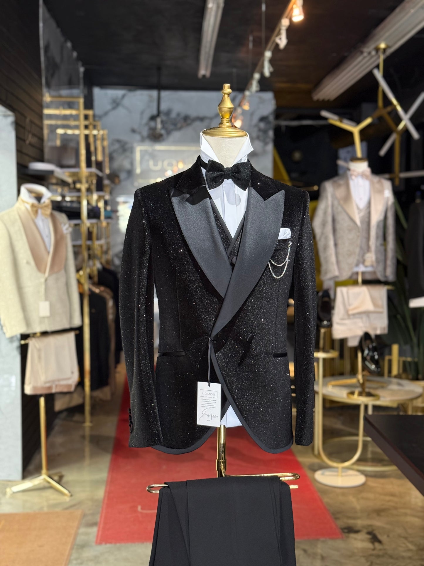 Midnight Sparkle Velvet Black Tie Tuxedo
