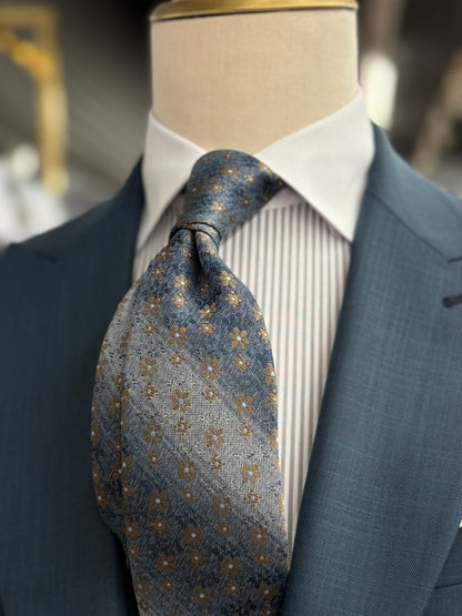 Necktie Aqua Teal Gradient Floral