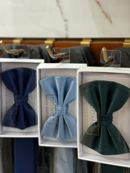 Powder Dusty Blue  Bow tie & Pocket Square set.