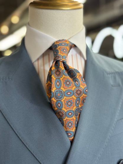Necktie Golden Azure Medallion