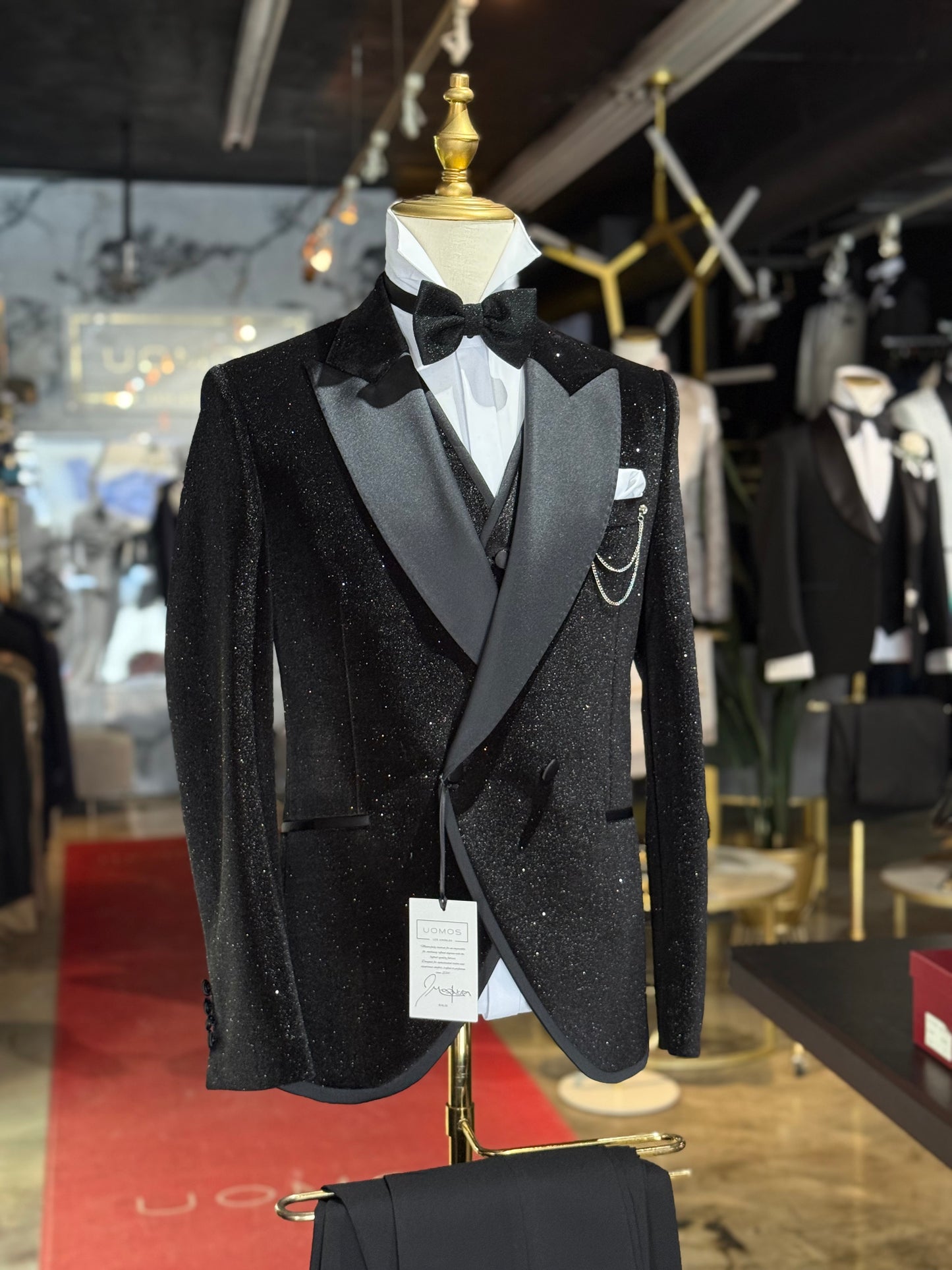 Midnight Sparkle Velvet Black Tie Tuxedo