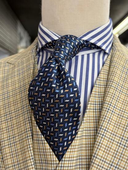 Necktie Navy Geometric