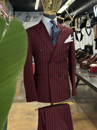 Bureaux Double-Breasted Pinstripe Suit