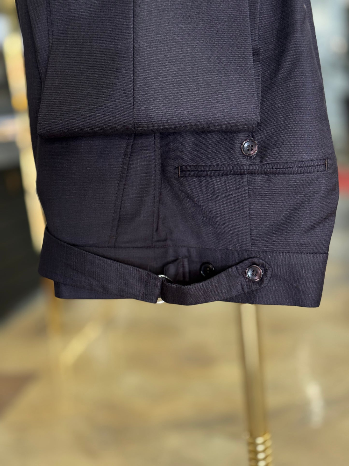 Espresso Plum Peak Lapel Suit