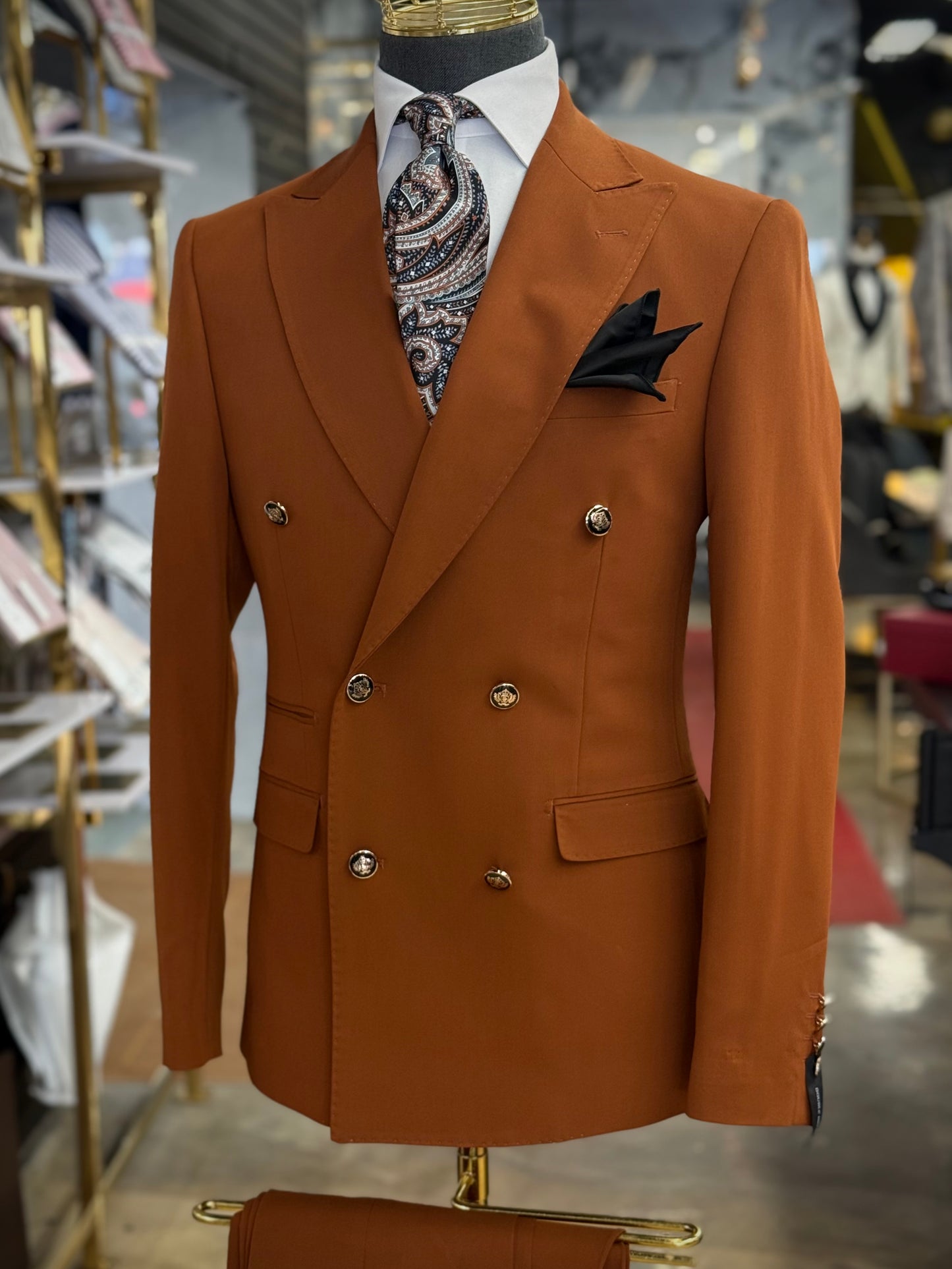 Terracota Double-Breasted Suit