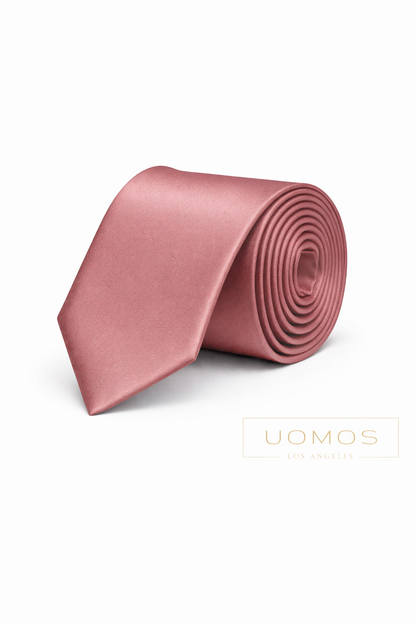 Dusty Rose Tie & Pocket Square Set