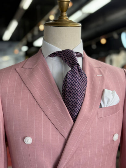 Necktie Houndstooth Pink & Navy