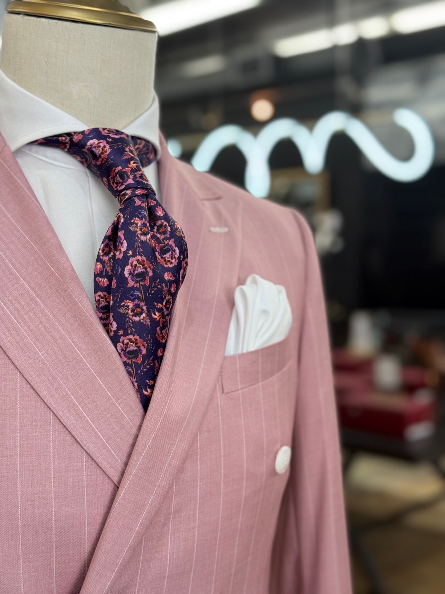 Necktie Floral Pink & Purple