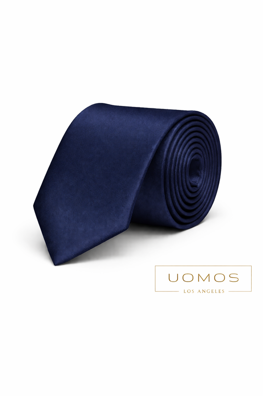 Deep Classic Navy Tie & Pocket Square Set