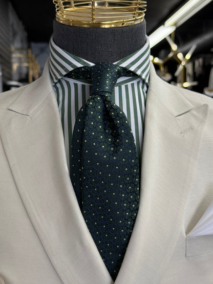 Necktie Medallion Emerald & Midnight Blue
