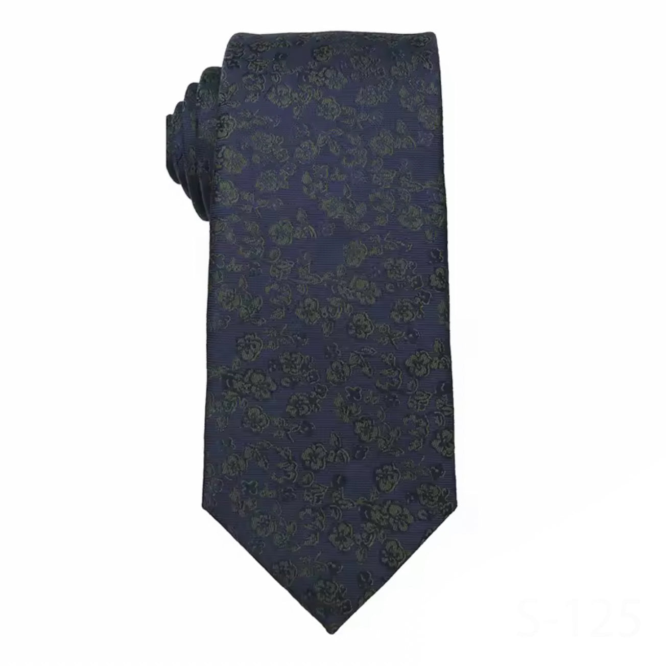 Necktie Floral Navy and Green