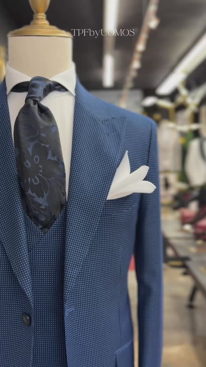 Royal & Midnight Birdeye Wide Peak Lapel Suit