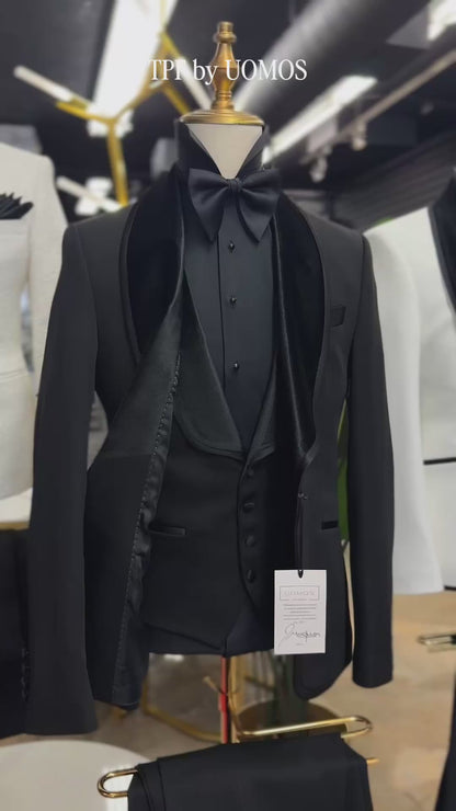 Black Shawl Lapel Velvet Edition