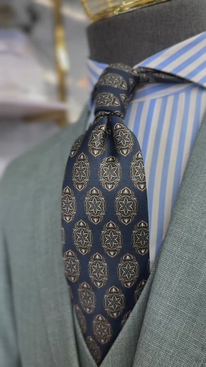 Sage Green Three Pieces Vested Suit